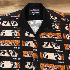 HYPLAND Bleach Anime  Button Up Shirt Mens XL Japanese Ichigo Rukia